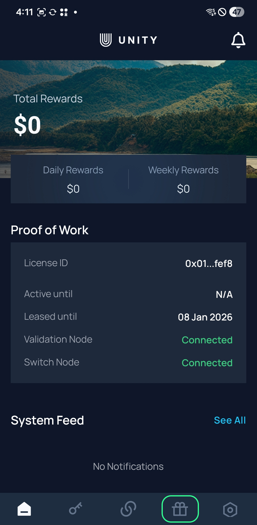 Unetwork rewards and referral earnings visual